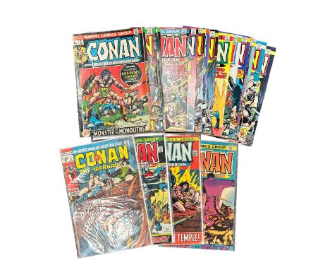 Conan the Barbarian 21 different issues bronze age 6,17-19,21,25,29,31,34,35,40-50.