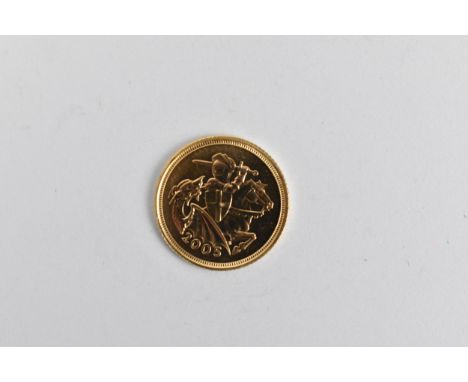 United Kingdom - Elizabeth II (1952-2022), Half Sovereign, dated 2005, fourth portrait, right, ./. modern interpretation of S