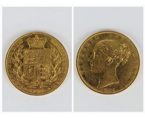 United Kingdom - Victoria (1837 - 1901), Full Sovereign, dated 1839, young uncrowned portrait of Queen Victoria, left, ./. cr
