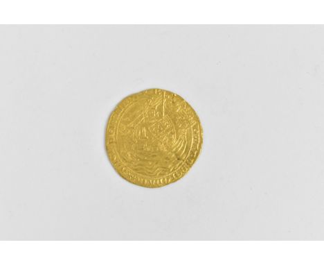 Kingdom of England - Edward III (1327-1377) gold Noble, mm. cross 2 (1354-1355) portrait of the King, facing, holding shield 