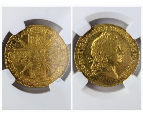 United Kingdom - George I (1714-1727) Guinea, dated 1715, third laureate portrait of King George I, right, ./. crowned crucif