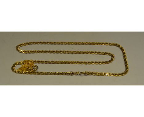A 9ct gold chain; another, 7.8g