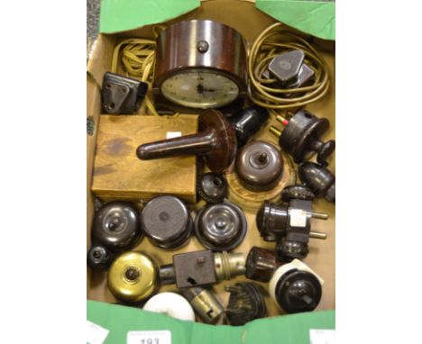 Bakelite fittings - switches, light furniture; etc