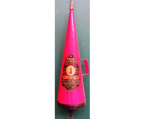 Vintage Minimax wall hanging fire extinguisher. Approx. 85cms H used and unchecked