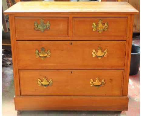 Vintage two over two bedroom chest. App. 82cm H x 92cm W x 45cm D Reasonable used condition, scuffs and scratches, ex dressin