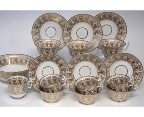 Coalport London shape part service comprising of four trios, two tea cups and saucers and a bowl. Condition report: see terms