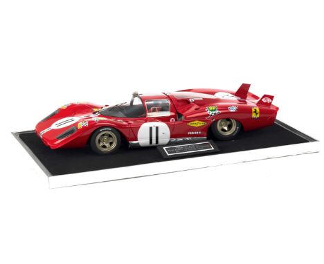 A 1:12 scale model of the 1970 Le Mans Ferrari 512S LH, by Midland Racing Models,resin body, finely detailed, kerbside model 