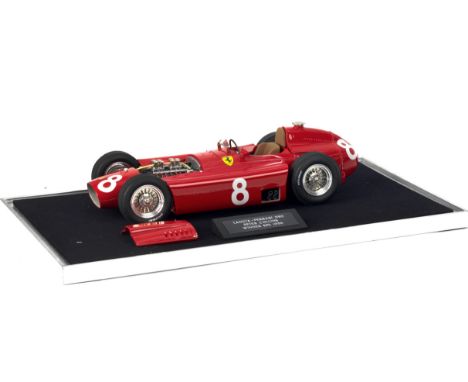 A 1:12 scale model of Peter Collins' 1956 Belgian Grand Prix winning Lancia-Ferrari D50, by Midland Racing Models,resin body,