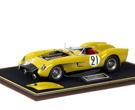 A 1:12 scale limited edition model of the 1958 Le Mans Ferrari 250 TR-57, by Midland Racing Models,resin body, finely detaile