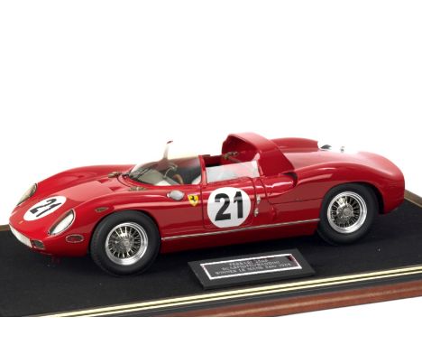 A 1:12 scale model of the 1963 Le Mans winning Ferrari 250P, by Midland Racing Models,resin body, finely detailed, kerbside m