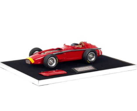 A 1:12 scale model of Juan Manuel Fangio's 1957 World Championship winning Maserati 250F, by Midland Racing Models,resin body