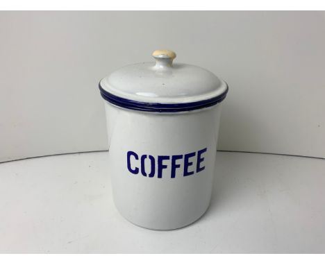 Enamel Coffee Storage Jar 