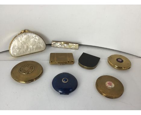 Collection of Vintage Compacts and Comb 