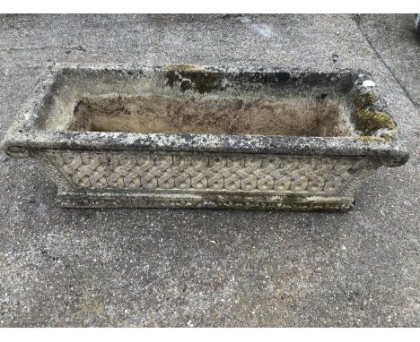 Concrete Oblong Planter 