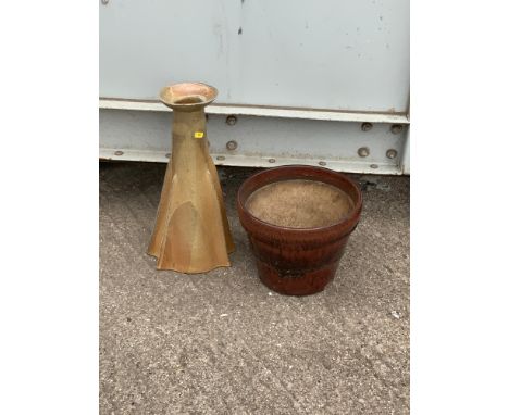 Glazed Planter and Vase 
