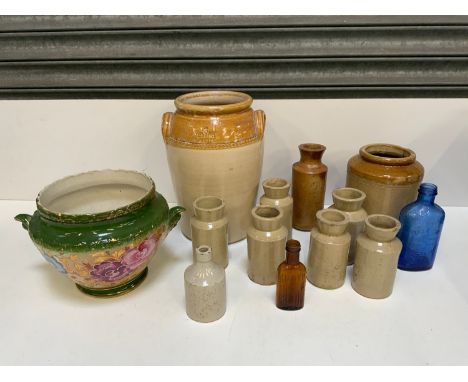 Stoneware Pots and Transfer Print Planter etc 
