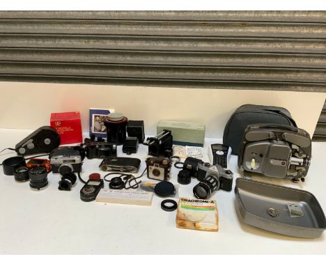 Bolex 18-5 Projector, Various Cameras and Camera Accessories 