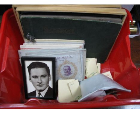 Errol Flynn- Scrapbook, Kensitas Flowers, Wills cigarette cards, etc:- One Box