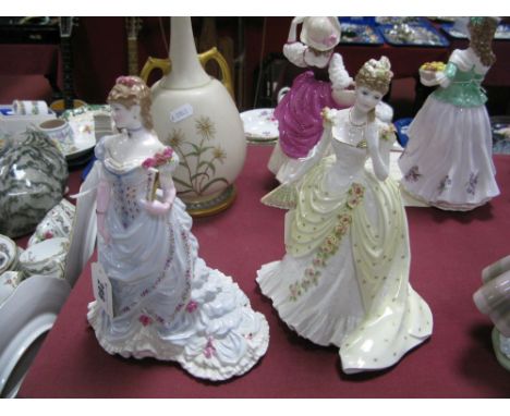 Royal Worcester Splendour at Court Limited Edition China Figurines, 'The Embassy Ball' and 'The Golden Jubilee Ball', both No