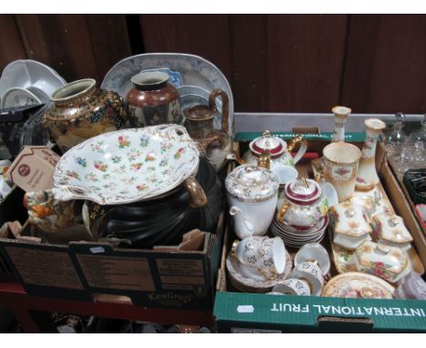 Royal Stafford Coffee Set, tea service, early XX Century blush ground dressing table set, Victorian meat plate, planter, Pool