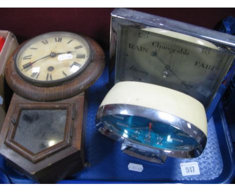 A John Lilley & Sons North Shields Chrome Framed Barometer, 60-70's coral clock, early XX Century German wall clock.