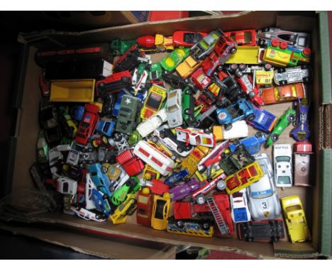 A Quantity of Playworn Diecast Vehicles, by Matchbox, Hot Wheels, Corgi Whizwheels, etc. 