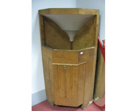 A 1930's-40's Freestanding Corner Speaker, in the Art Deco fashion, applied label reads 'Voigt Domestic Horn', serial number 