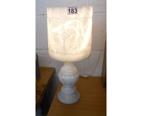 Alabaster table lamp - working