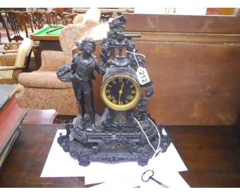 Victorian Japy Freres &amp; Cie French mantle clock in working order