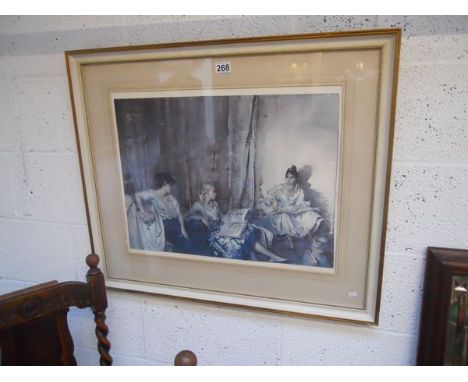 William Russell Flint print - 'The Trio' - Signed in pencil and blind stamped