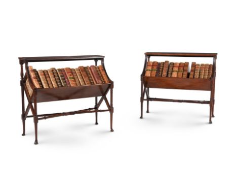 A PAIR OF LATE VICTORIAN MAHOGANY BOOK TROUGHSCIRCA 1890-1900each 85cm high, 93cm wide, 40cm deepProvenance:Purchased Christi