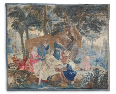 A BRUSSELS BIBLICAL TAPESTRY 'THE DISCOVERY OF MOSES' EARLY 18TH CENTURY, FRANS VAN DER BORGHT WORKSHOP BRUSSELS  Probably af