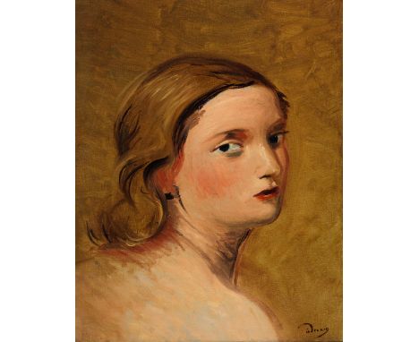 André Derain, 1880 – 1954RAYMONDE, 1934Öl auf Leinwand.41 x 33,5 cm.Rechts unten signiert.In Louis XV-Stilrahmen mit Textilau