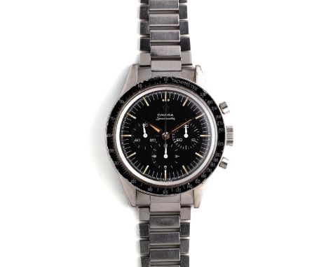 Omega Speedmaster 2998-62Gehäusedurchmesser: 39 mm.Stahl.1962.OMEGA „Speedmaster“, Referenz 2998-62, gefertigt aus Edelstahl,
