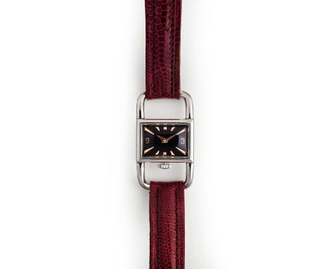 Jaeger LeCoultre LucchettoGehäusemasse: 15 x 20 mm.Stahl.1960er-JahreJAEGER-LECOULTRE „Etrier Lucchetto“, Referenz 1670, gefe