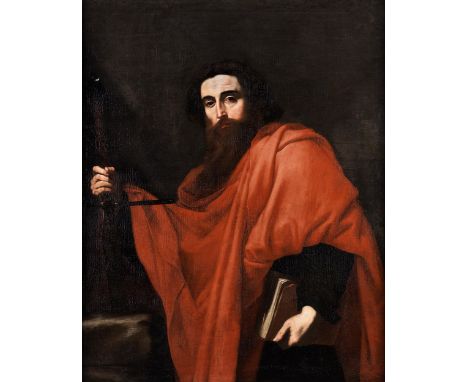 Jusepe de Ribera, genannt „lo Spagnoletto“, 1588/91 Xàtiva/Valencia – 1652 NeapelDER APOSTEL PAULUSÖl auf Leinwand.130,3 x 10