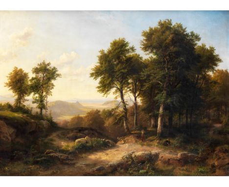 Carl Maria Nicolaus Hummel, 1821 Weimar – 1907 RomPILZSAMMLERINNENÖl auf Leinwand.100 x 140 cm.Links unten signiertIn ornamen