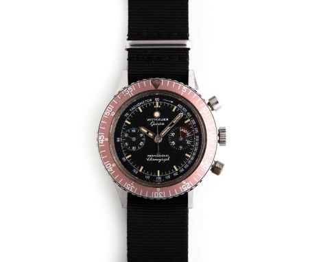 Wittnauer ChronographGehäusedurchmesser: 40 mm.Stahl.Ca. 1970.WITTNAUER Chronograph, Referenz 7004A gefertigt aus Edelstahl, 