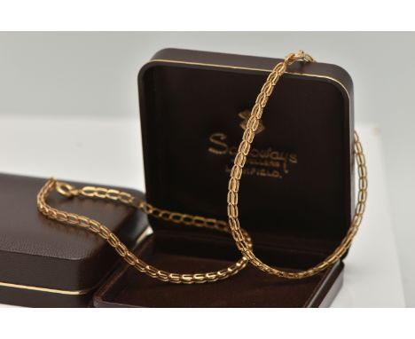 TWO 9CT GOLD BRACELETS, two fancy open work link bracelets, both fitted with spring clasps, each hallmarked 9ct Sheffield imp