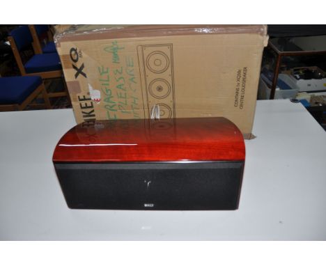 A KEF XQ50c HOME CINEMA CENTRE SPEAKER in Khama Red finish with original box Condition Report almost perfect condition and wo