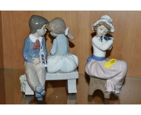 TWO NAO FIGURES, comprising 1136 'First Love' and 1049 'A Big Girl Hug' (2) (Condition Report: both appear in good condition)