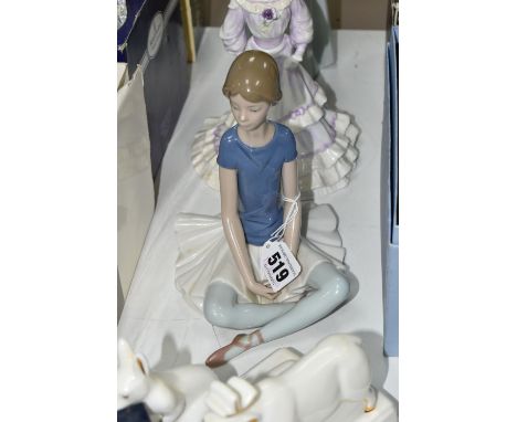 FIGURINES AND ORNAMENTS ETC, comprising a Lladro 1358 'Beth' seated ballerina, approximate height 18cm, Nao Spanish Lady with