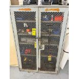 Storage Cage Cabinet w/ Misc. Contents