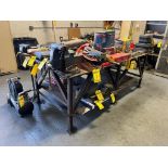 Steel Welding Table, 8' x 4' x 3/4", w/ (2) 8" Anvil Swivel Vises