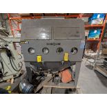 ECONOLINE DUAL SANDBLAST CABINET, APPROX. 60" X 32" W/ DUST COLLECTOR, ETC.