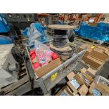 METAL BASKET W/ CONTENTS, WIRE, NICE N6908 TNTG18 BEARINGS, NATAIONAL UCFL.203-24 BEARINGS, ETC.