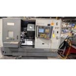 2006 HYUNDAI-KIA SKT250SY CNC TURNING CENTER, FANUC SERIES 18I-TB CNC CONTROL, LIVE TOOLING, SUB