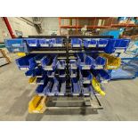 2-SIDED STORAGE RACK W/ BINS AND HARDWARE CONTENTS