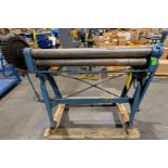 MANUAL PLATE ROLLS, APPROX. 37"W CAP., MOUNTED ON HEAVY DUTY DOLLY W/ CASTORS