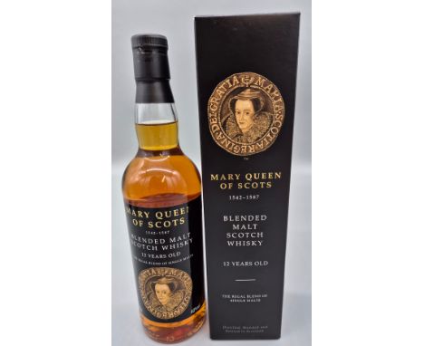 Bottling of Mary Queen of Scots Blended Malt Scotch Whisky- 12 years old, The regal blend of single malts, distilled, blended